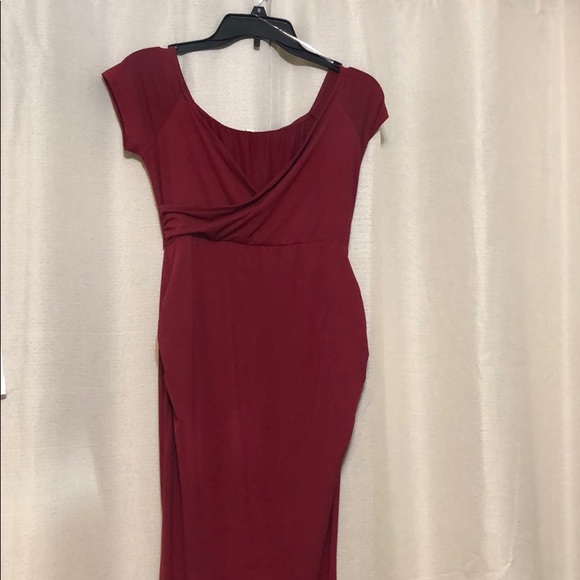 Off Shoulder Maternity Dress - Picture 2 of 5